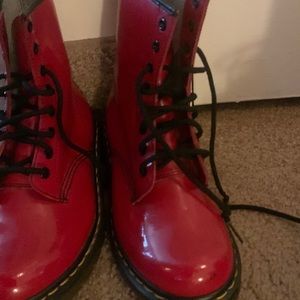 Red and Electric blue Dr.martens